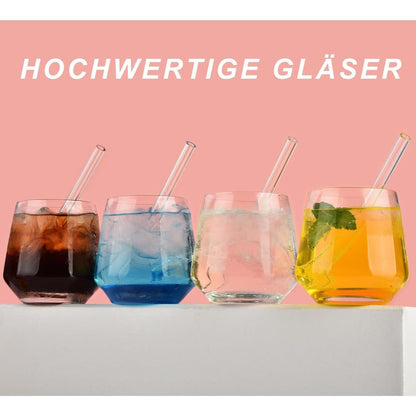 Trinkgläser Kristalglas 410ml Wassergläser Spülmaschinenfest