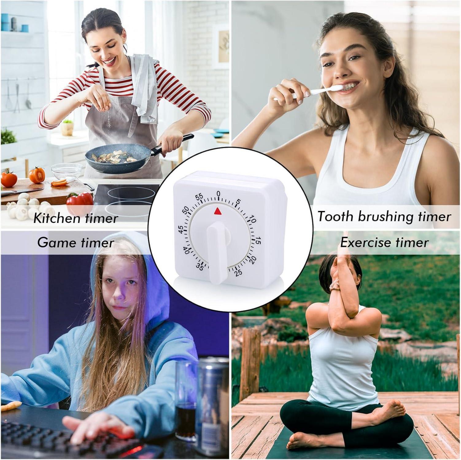 Hejo 2 Stück Mechanischer Küchentimer Mit Alarm, Eieruhr, 60 Min Kurzzeitmesser