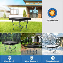 Nomiou Gartentisch Abdeckung 140x140x15cm Wetterfest