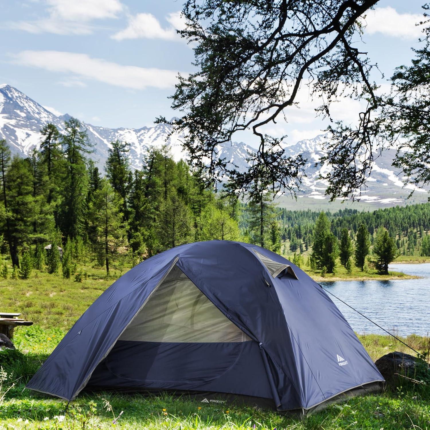 Forceatt Zelt 3-4 Personen Camping Wasserdicht Ultraleicht Trekking Outdoor