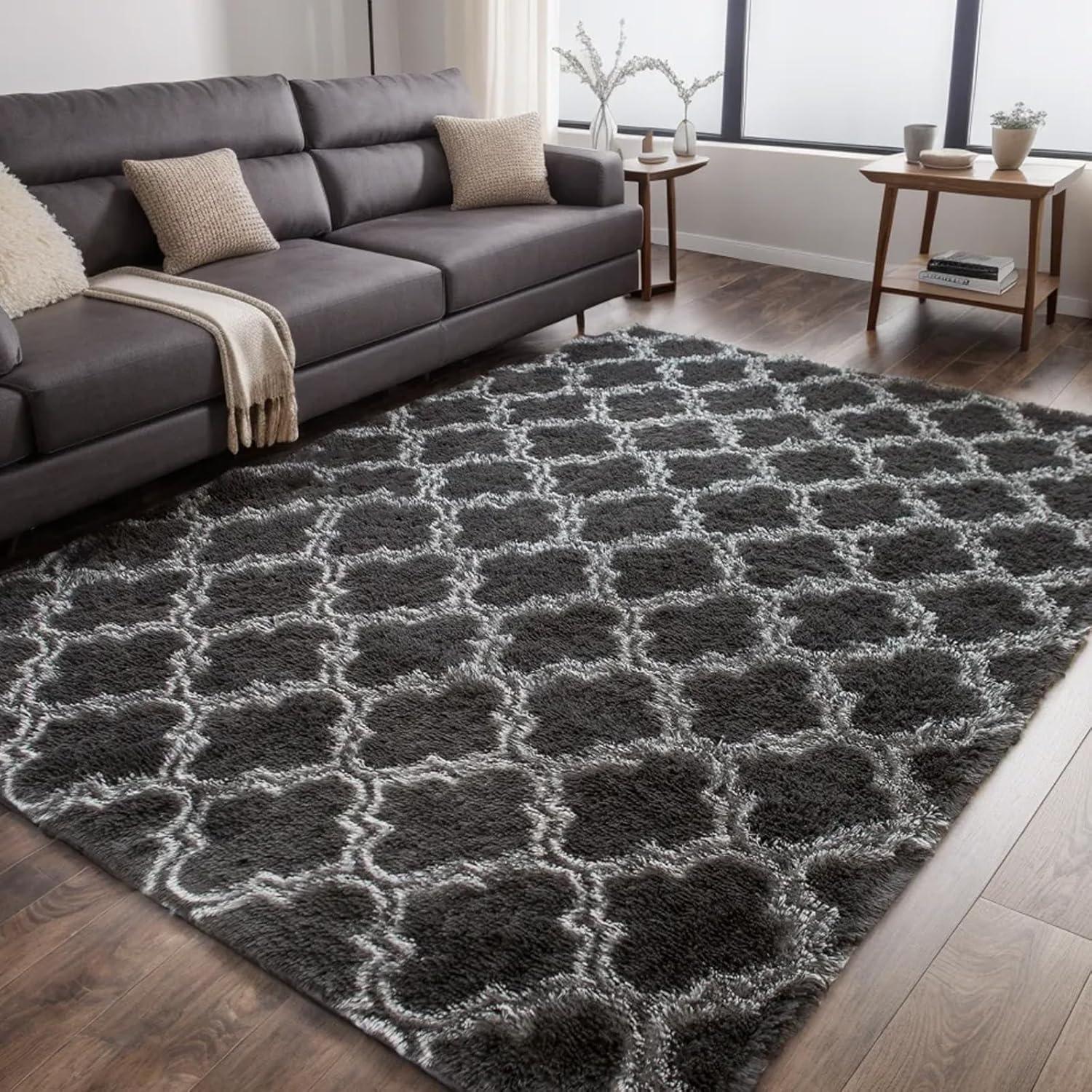 Weicher Zottelteppich Flauschig Rutschfester Teppich 120x180cm