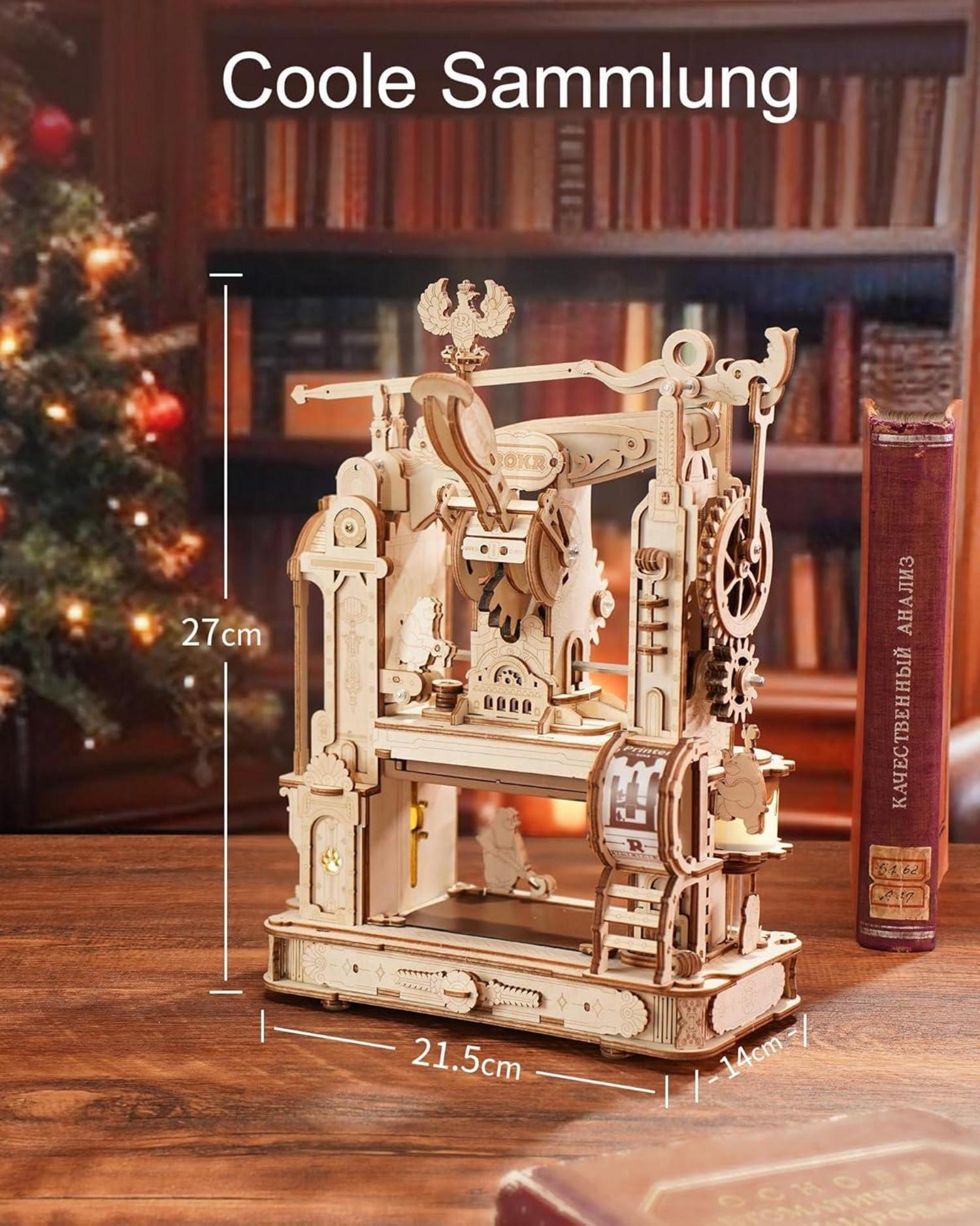 ROKR 3D Holz Puzzle Druckmaschine DIY Erwachsene 303 Teile Getriebe