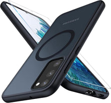 Samsung Galaxy S20 FE Hülle magnetisch matt schwarz Schutzfolie