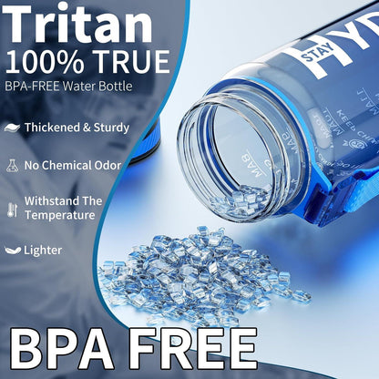 Mevoly Trinkflasche 1L BPA-Frei Tritan Sport Auslaufsicher