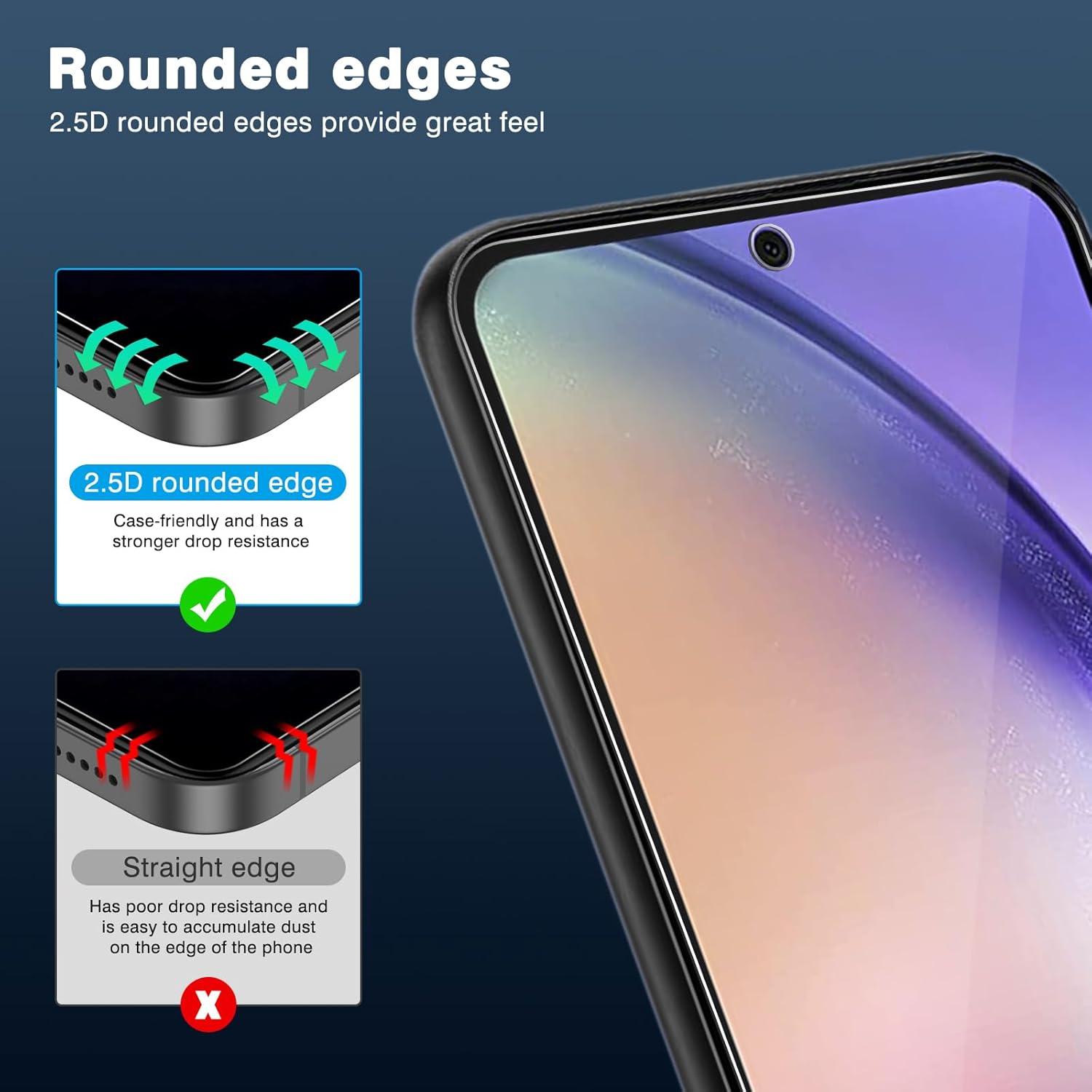 Panzer Schutz Glas für Samsung Galaxy A54 5G, 9H Härte, Anti-Kratzen, 3 Stück