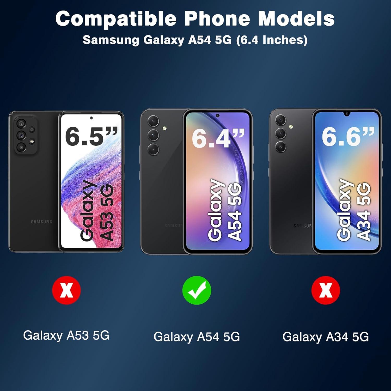 OMOTON Panzer Schutz Glas für Samsung Galaxy A54 5G, 3 Stück 6.4 Zoll