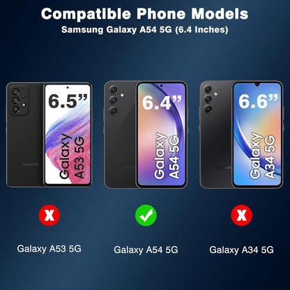 OMOTON Panzer Schutz Glas für Samsung Galaxy A54 5G, 3 Stück 6.4 Zoll