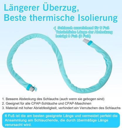 CPAP-Schlauchabdeckung 6ft - Komplett isoliert mit