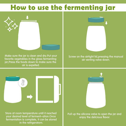 Fermentierglas 2er-Pack 1L Kimchi Behälter Entlüftung Sauerkraut_pickle