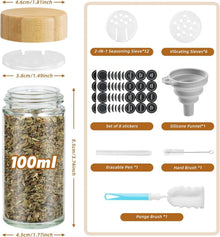 Gewürzgläser Set mit Holzdeckel [12x