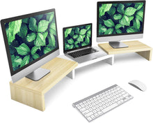 Monitorständer Monitor Stand Bildschirmerhöhung Holz Dual Unterbau für