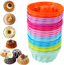 24er Mini Gugelhupfform Set Silikon BPA-frei Backform