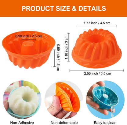 24er Mini Gugelhupfform Set Silikon BPA-frei Backform