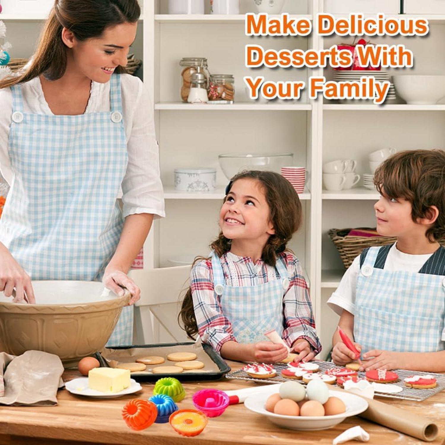 24er Mini Silikon Gugelhupf Backform Set Kuchen Dessert Gelee BPA-frei