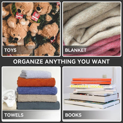 rigors 2 Stück 60L Wäschekorb schwarz mit verstärkten Nieten PU-Ledergriffen