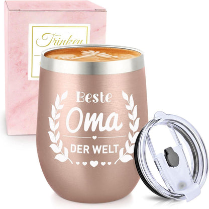 Edelstahl Thermobecher für Oma 360ml Travel Mug Geschenk Weihnachten