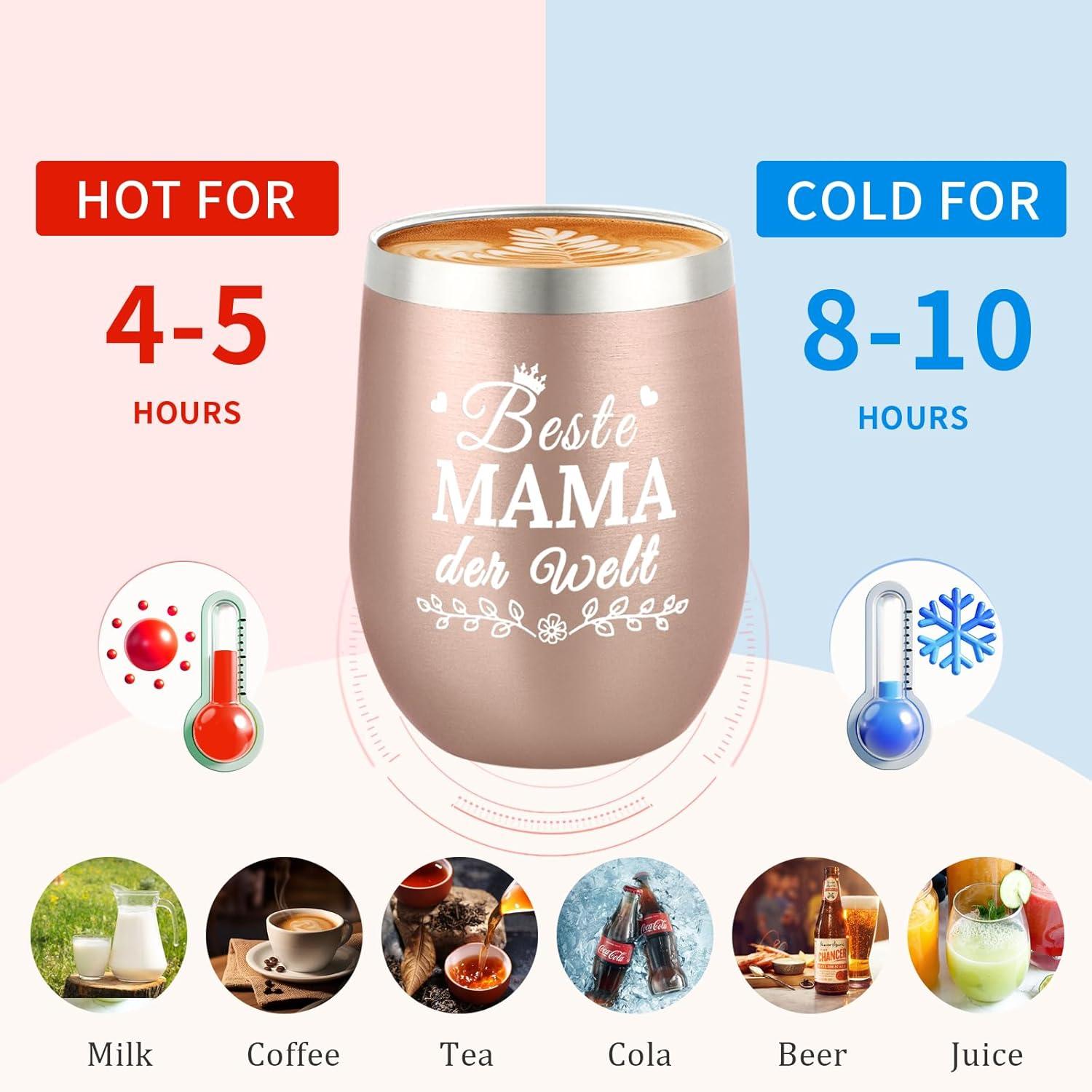 12oz Edelstahl Travel Mug Mama Geschenk Geburtstag Weihnachten