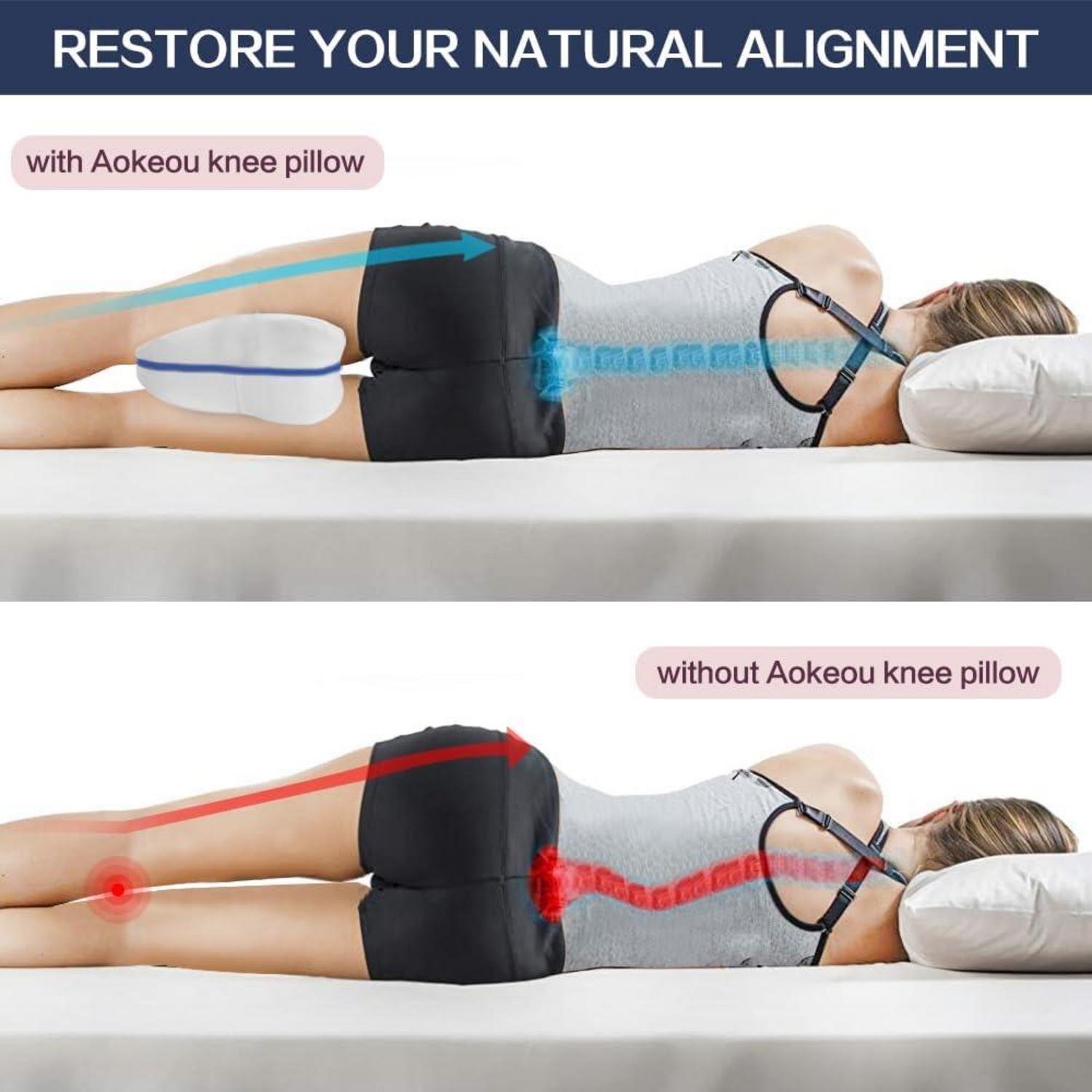 Beinkissen Kniekissen Seitenschläfer Memory Foam stützt Beine & Rücken