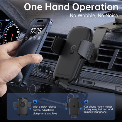 SYNCWIRE Handyhalterung Auto für iPhone 15 Pro Max & Samsung - 360° Winkelverstellung - Hitzebeständig - Große Klebefläche