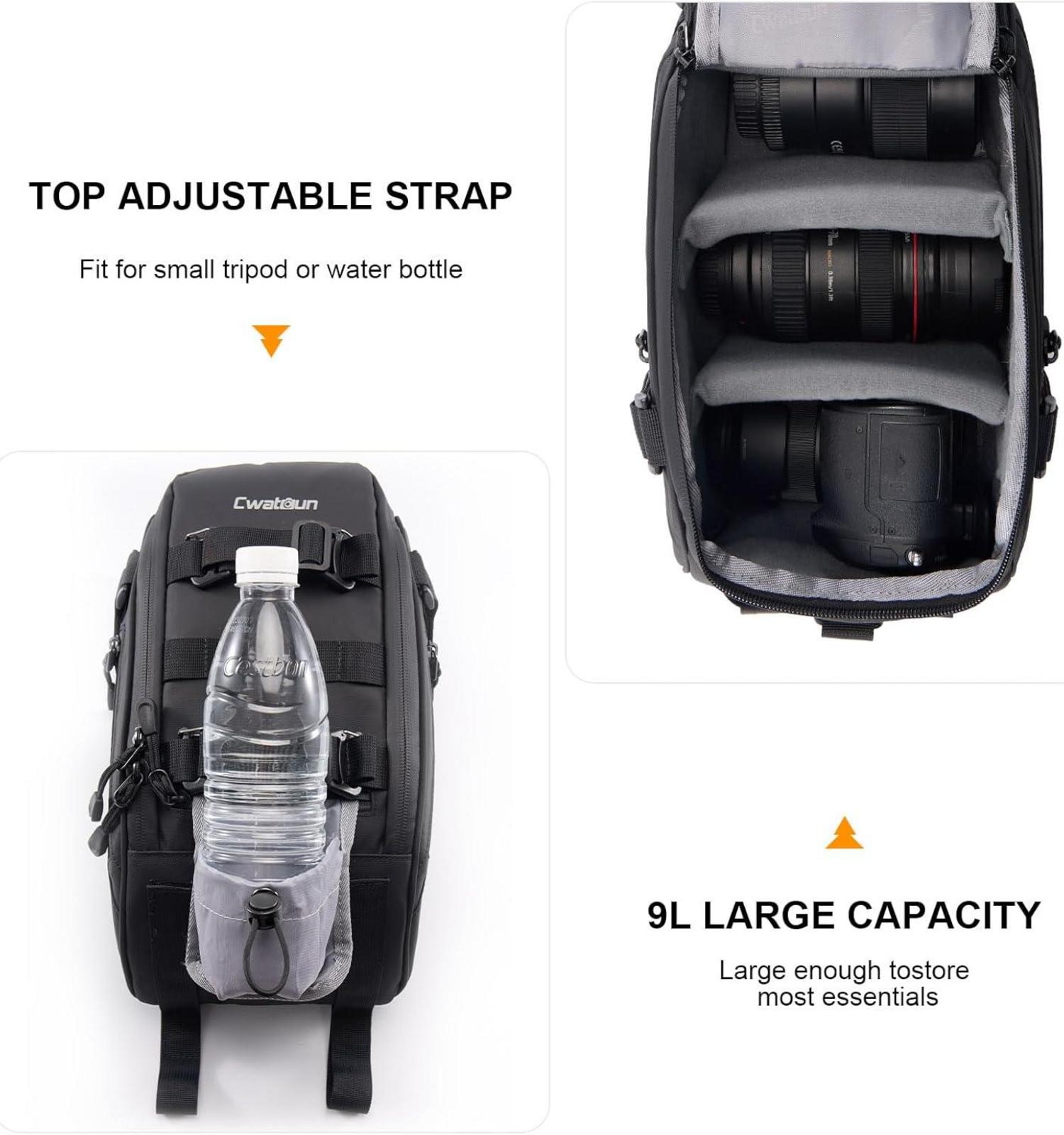Kameratasche Wasserdicht SLR Tasche für Spiegelreflexkameras, Fahrrad Gepäckträger Schwarz