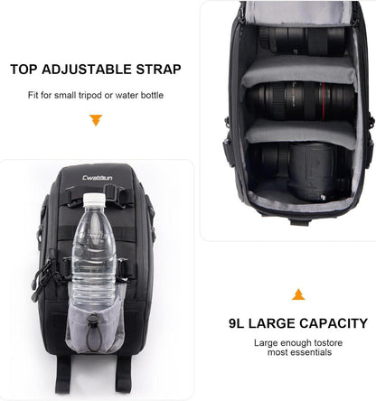 Kameratasche Wasserdicht SLR Tasche für Spiegelreflexkameras, Fahrrad Gepäckträger Schwarz