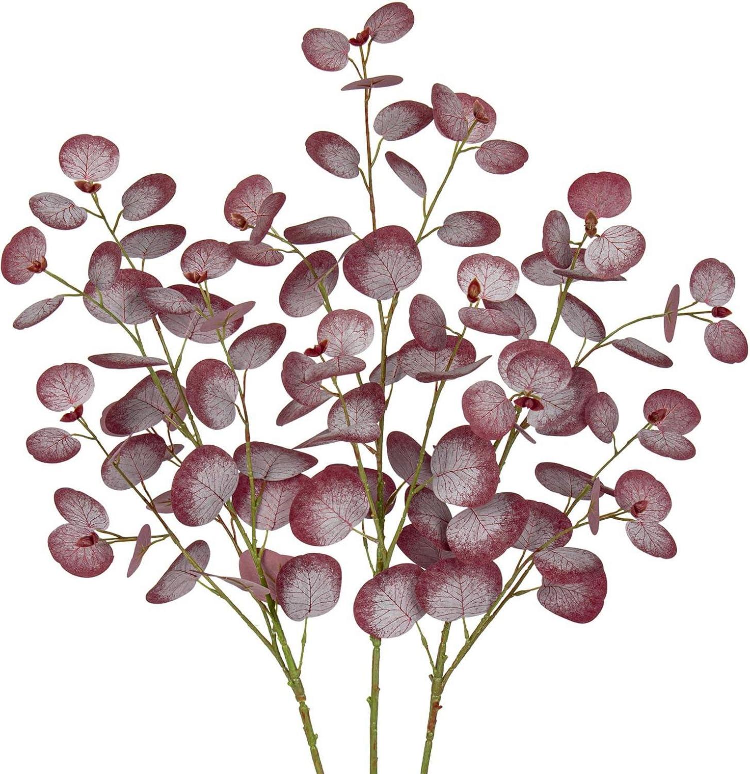 3er Set Künstliche Eukalyptus Zweige 81CM Dekozweige Kunstpflanze
