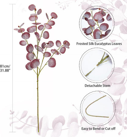 Künstliche Eukalyptus Zweige 81CM 3er Set für Blumendeko