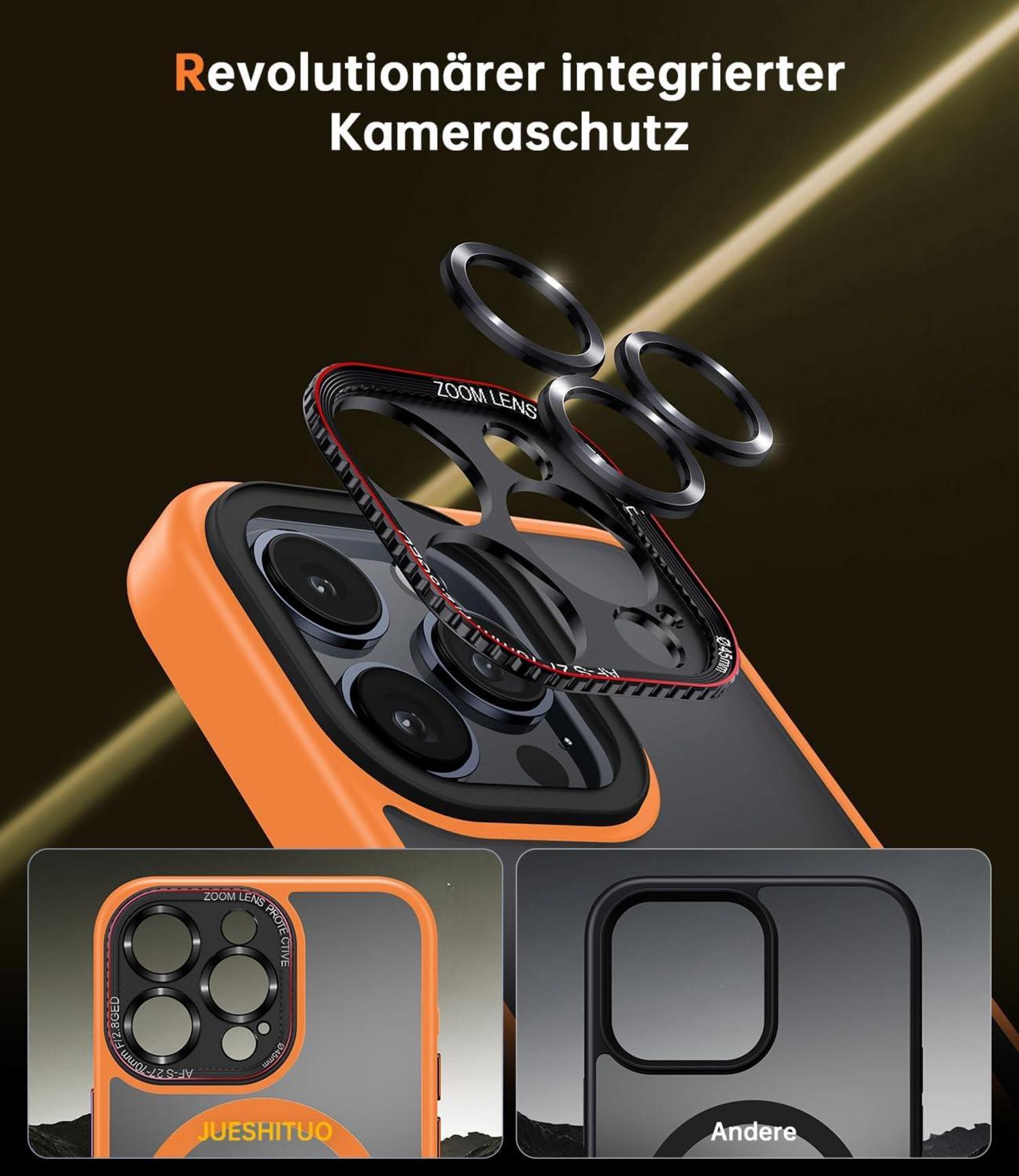 iPhone 15 Pro Max MagSafe Hülle mit Integriertem Kameraschutz Matt