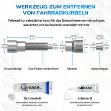 Fahrrad Kurbelabzieher 14mm Schlüssel Tretlager Werkzeug