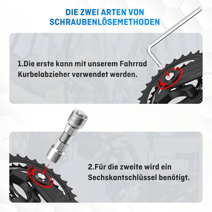 Fahrrad Kurbelabzieher 14mm Schlüssel Tretlager Werkzeug 16mm