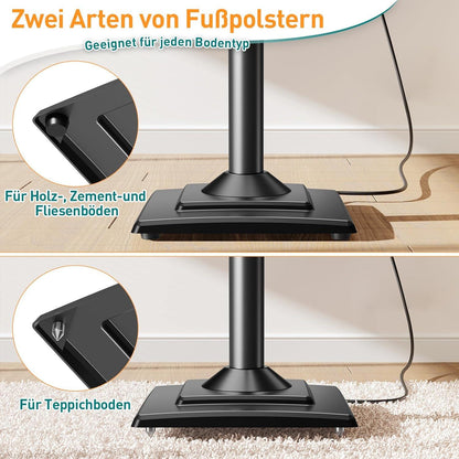 Lautsprecherständer höhenverstellbar mit Kabelkanal - 1 Paar