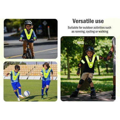 Warnweste Kinder Set: 4 Weste + 4 Reflektorbänder – Sicher & Sichtbar
