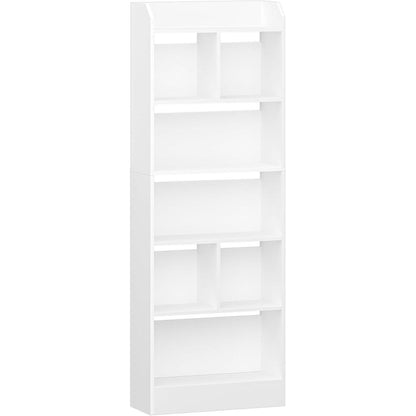 Weißes Bücherregal 6 Fächer – 170cm hoch, Standregal