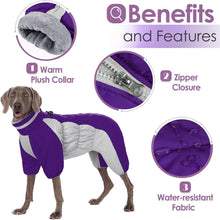 AOFITEE Hundemantel Fleece Winterjacke mit Reflektoren M