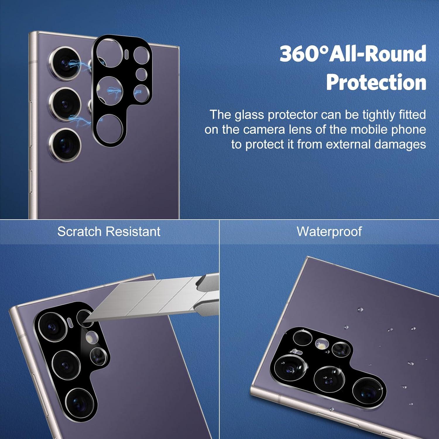 Panzer Schutz Glas für Samsung Galaxy S24 Ultra, Anti-Bläschen, 9H