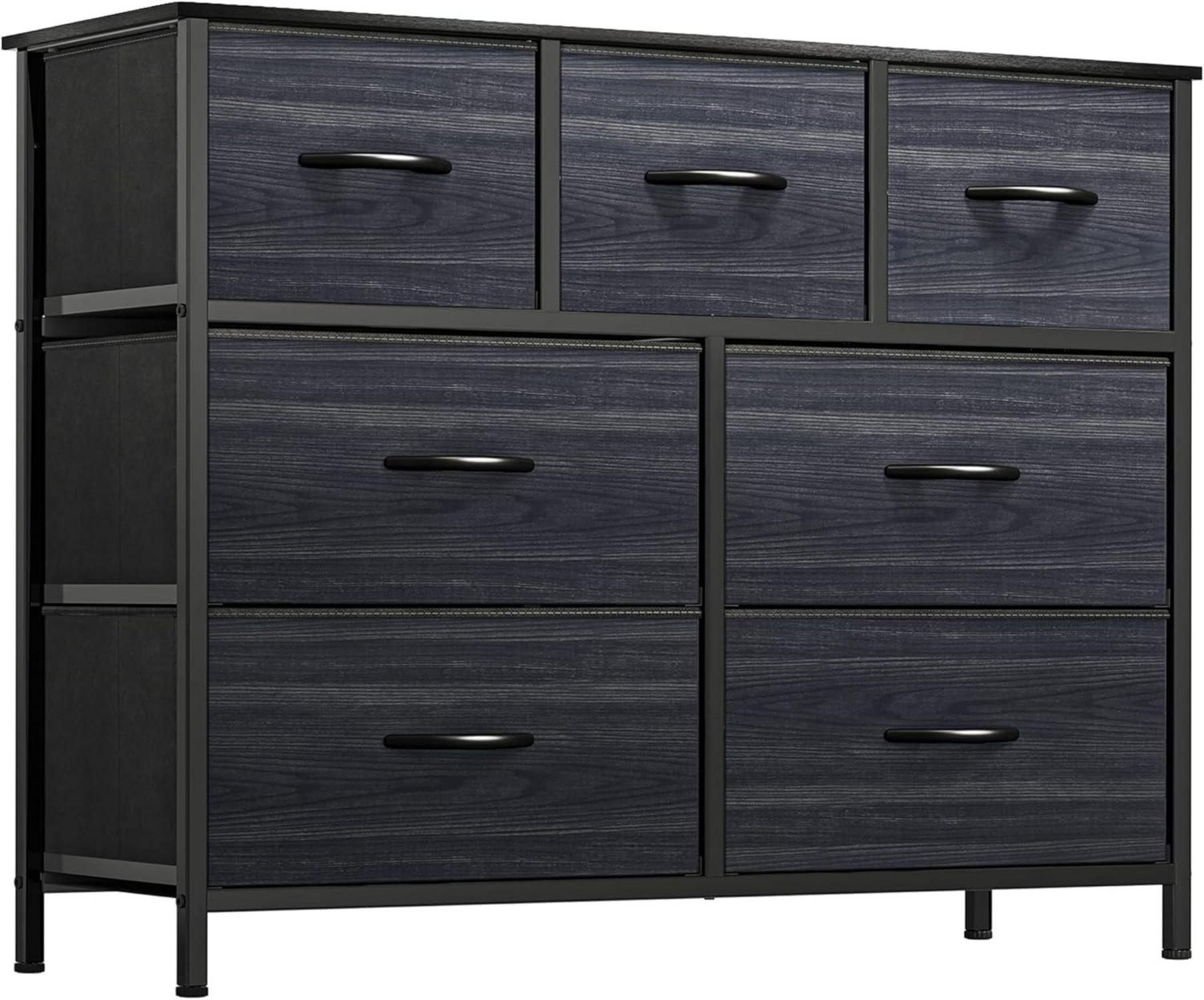 Aufbewahrungskommode mit 7 Schubladen aus Stoff, moderner Stil