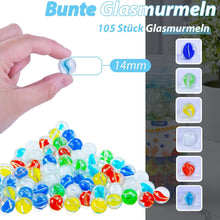 105 bunte Glasmurmeln für Kinder Haus Dekoration