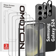 Panzer Schutzglas für Samsung Galaxy S24 mit Rahmen - 5+2 Stück
