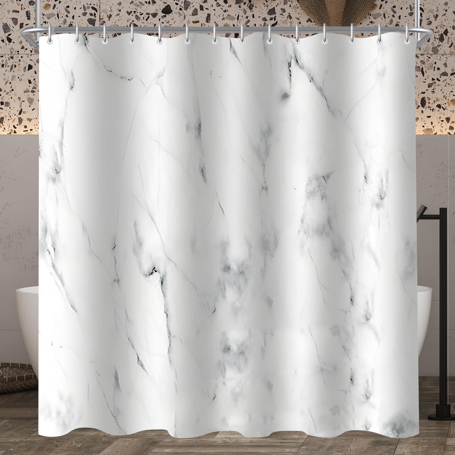 Duschvorhang Marmor 180x200cm Antischimmel Wasserfest - 12 Ösen