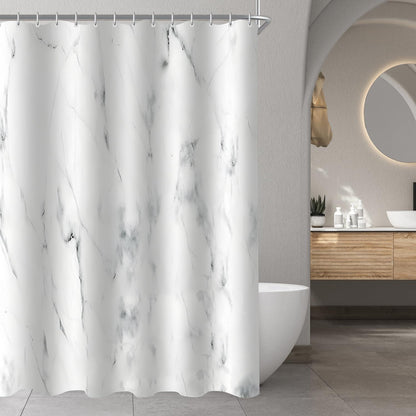 Duschvorhang 180x200cm Marmor Antischimmel Textil Wasserdicht Polyester Badevorhang 12 Ösen Duschvorhangringe
