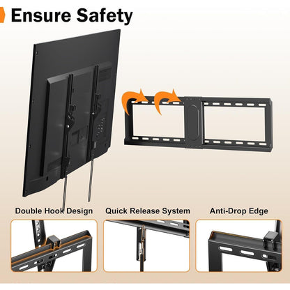 TV Wandhalterung 37-82 Zoll Flach Curved bis 60kg VESA