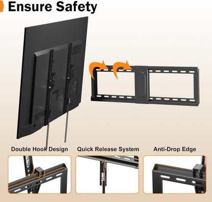 TV Wandhalterung schwenkbar für 37-82 Zoll Flachbildfernseher bis 60Kg VESA