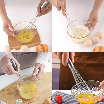 Edelstahl Schneebesen 10 Drähte Rührbesen 10 Zoll ergonomic Kochen Backen Mixen Eier Sahne Schlagen Kein Rost Slip-Griff Zähigkeit