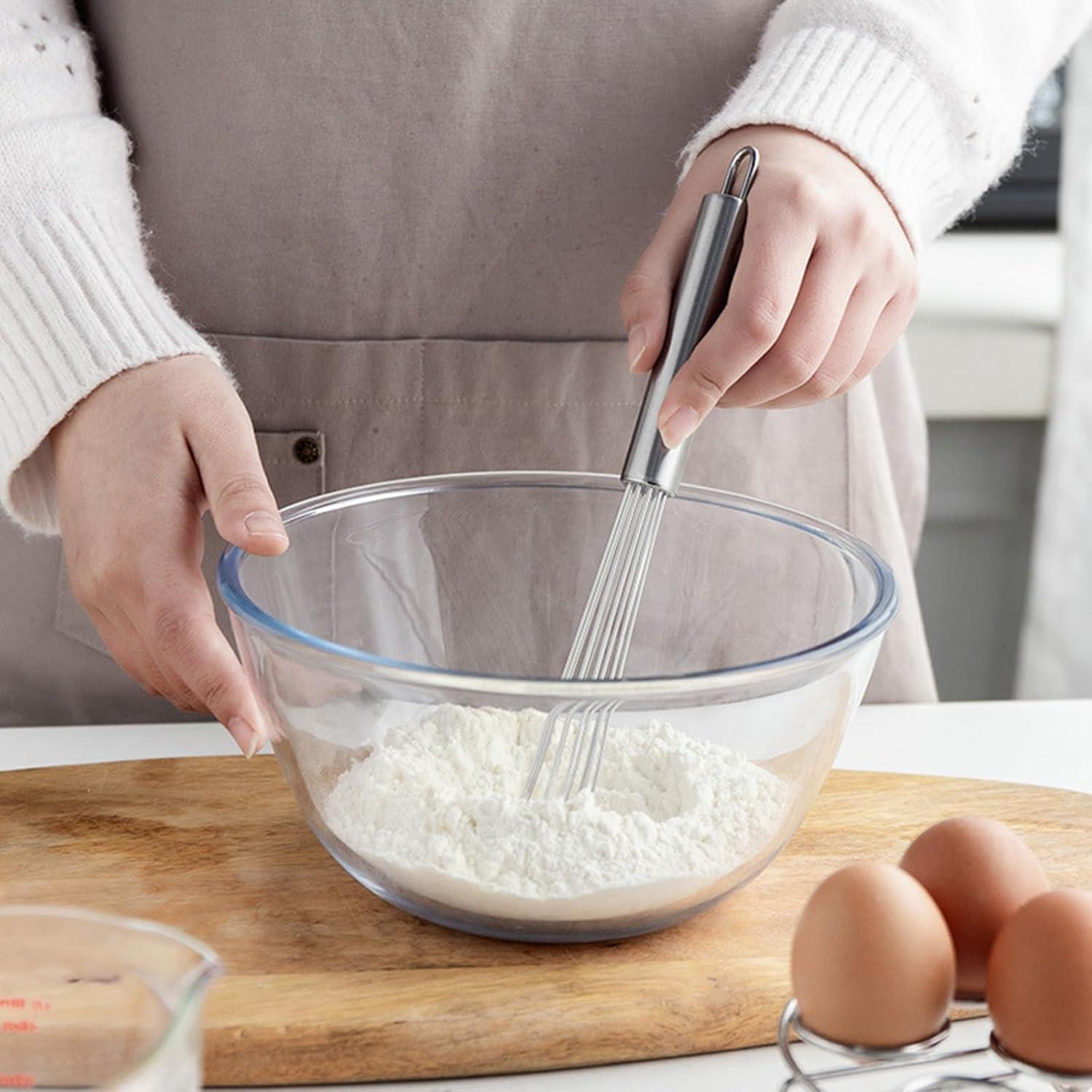 Edelstahl Schneebesen Rührbesen 10 Drähte 25cm Kochen Backen Mixer
