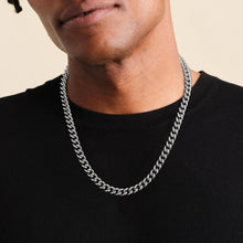 Herren Panzerkette Edelstahl 9mm Gold Cuban Link Chain