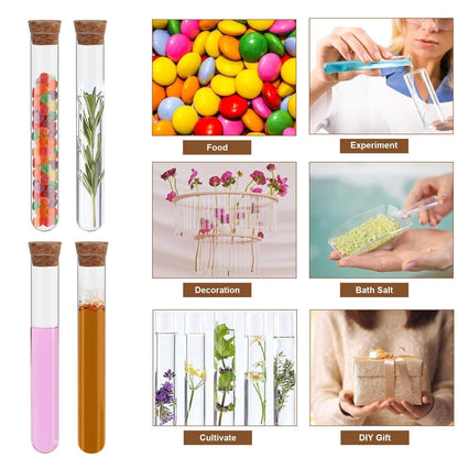 30x Reagenzgläser mit Korken für Blumen - Gastgeschenk