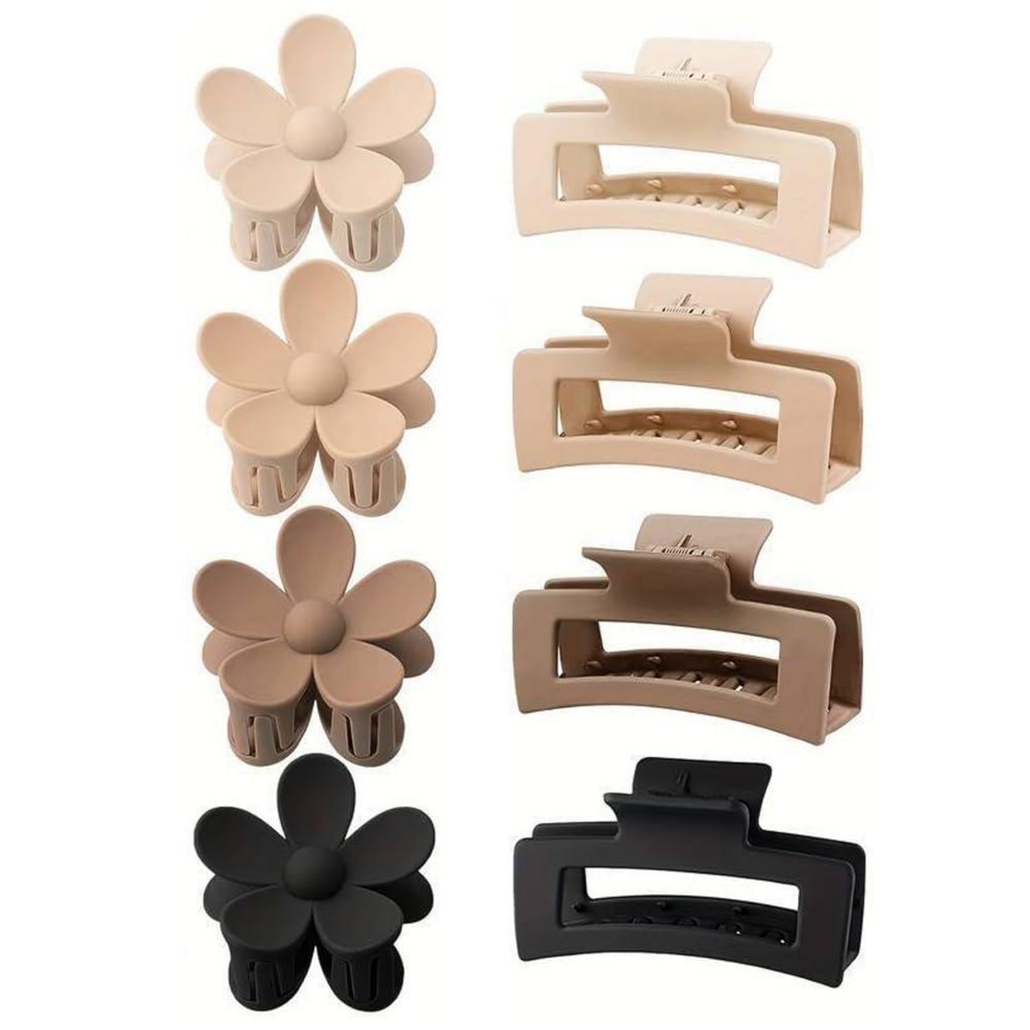 8er Set Große Haarklammer Rutschfest Dicke Haare Damen Clips