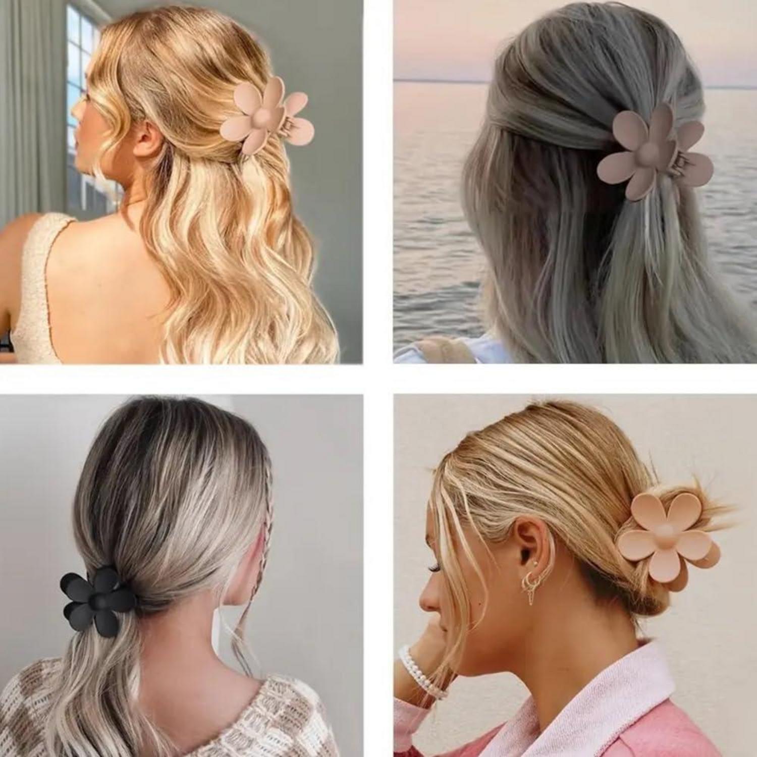 8er Set Große Haarklammer Rutschfest Dicke Haare Damen Clips