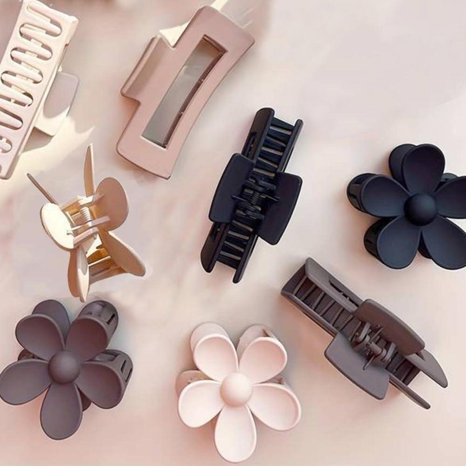 8er Pack ZSPERKLA Haarklammer Haarspangen Damen Rutschfest Große Klauenklammern