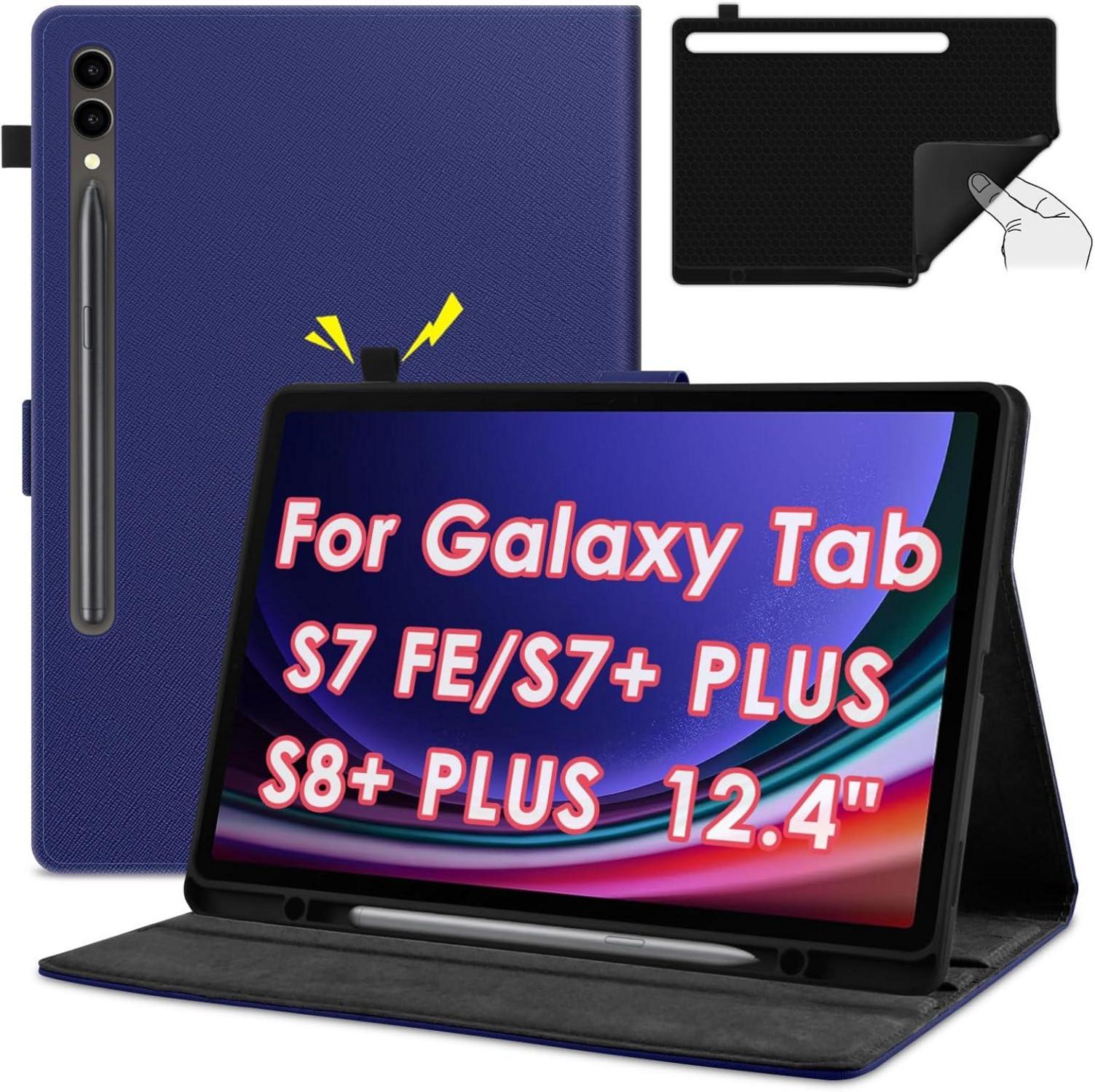 Schutzhülle für Samsung Galaxy Tab S7 FE/S8+/S7+ Plus 12.4 Zoll mit S